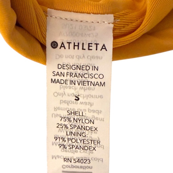 NWOT Athleta Scoop Bikini Top in Abyssinian Yellow Swimsuit - Picture 5 of 6